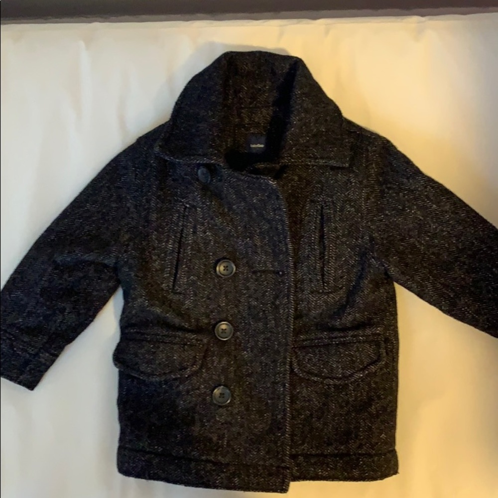 3T wool blend tweed pea coat